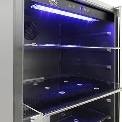 Brama Outdoor Refrigerator Built-In or Freestanding with Automatic Defrost, LED Display and Control Panel - CookCave