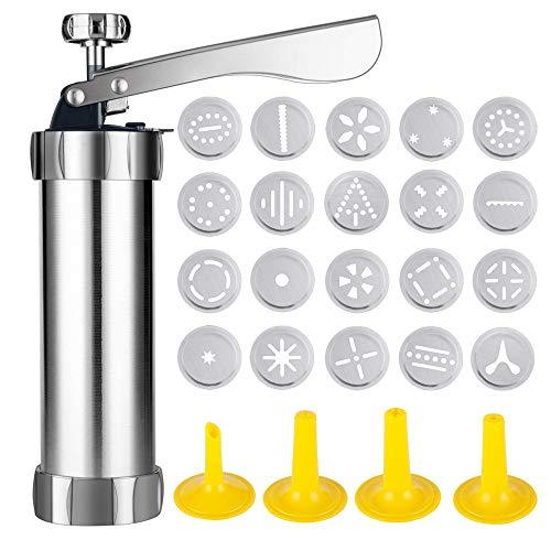 Cool Cook Cookie Press Machine Stainless Steel Biscuit Extruder Press Cookie Gun Kit Set DIY Biscuit Maker Baking Decoration Supplies - CookCave