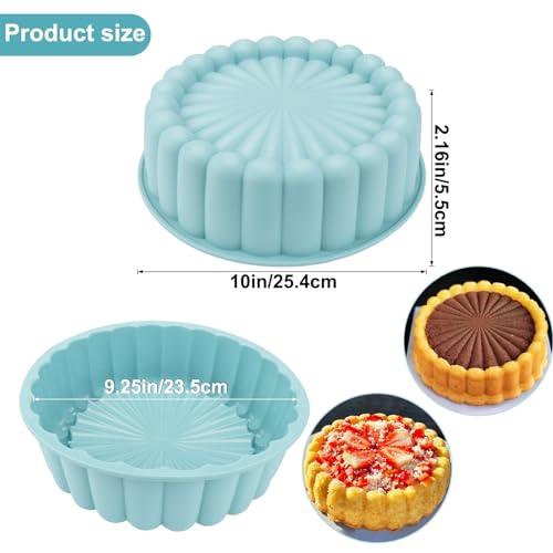 Palksky Charlotte Cake Pan Silicone, Nonstick, 10 inch Round Cake Molds for Baking - CookCave