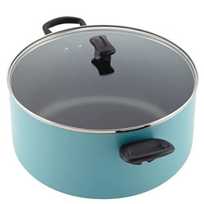 Farberware Cookware Nonstick Stockpot with Lid, 10.5 Quart, Aqua - CookCave