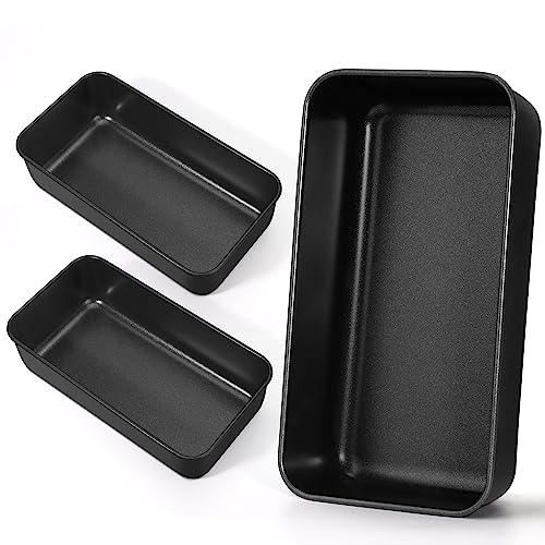 E-far Nonstick Bread Loaf Pan Set of 3, 9x5 Inch Stainless Steel Core Metal Loaf Pan for Baking Homemade Bread, Meatloaf and Brownie, Non Toxic & Easy Release, Rust Proof & Sturdy - CookCave