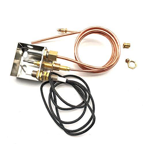 MENSI Propane Gas Fireplaces Fire Pits DIY Safety Replacement Part Pilot Burner Assembly for Propane Igniter Kit M8x1 Thermocoupler with OD 4mm Copper Tube Connection - CookCave