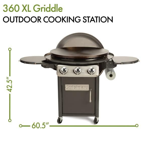 Cuisinart CGG-999 30-Inch Round Flat Top Surface 360° XL Griddle Outdoor Cooking Station - CookCave