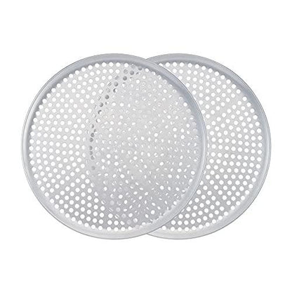 Norjac Pizza Pan with Holes, 12 Inch, 2 Pack, Restaurant-Grade, 100% Aluminum, Perforated Pizza Pan, Oven-Safe, Rust-Free. - CookCave