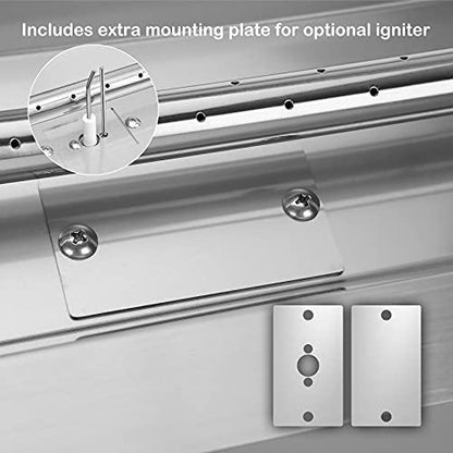 Stanbroil 36 x 6 inch Linear Drop-in Fire Pit Pan with Spark Ignition Kit Propane Gas Version, Rated for up to 65,000 BTU’s - CookCave