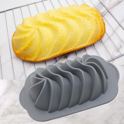 Tongjude 4 Piece Silicone Loaf Pan for Baking Bread, Non-Stick Kitchen Oven Bread Pan, Perfect for Banana Bread, Sandwich Bread, Pound Cake and Meatloaf, 4 Cups, Grey - CookCave