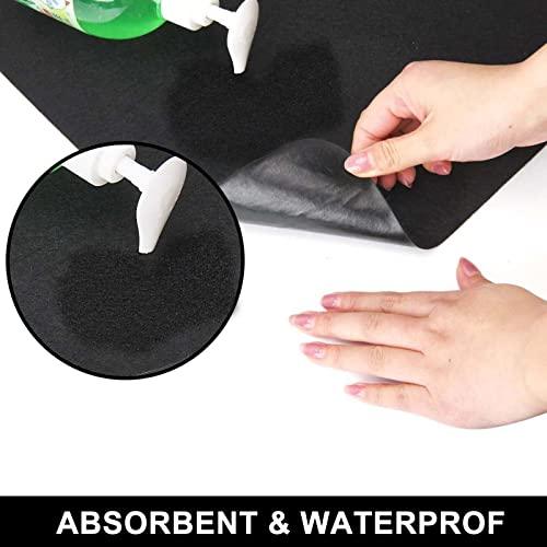 AiBOB Under Grill Mat, Premium Outdoor BBQ Mats Protect Decks and Patios, Absorbent Liquids Pad Under Grills, Reusable, Waterproof, 40x60 Black - CookCave