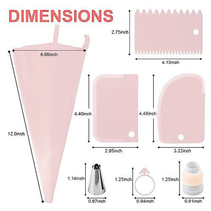 commonly tools for cake decoration,Decorating Tips Pastry Tips Piping bags and tips Settings Decorating Tips Icing Piping Nozzles Upgraded TPU silicone piping bag cakes cupcakes huazui10pc - CookCave