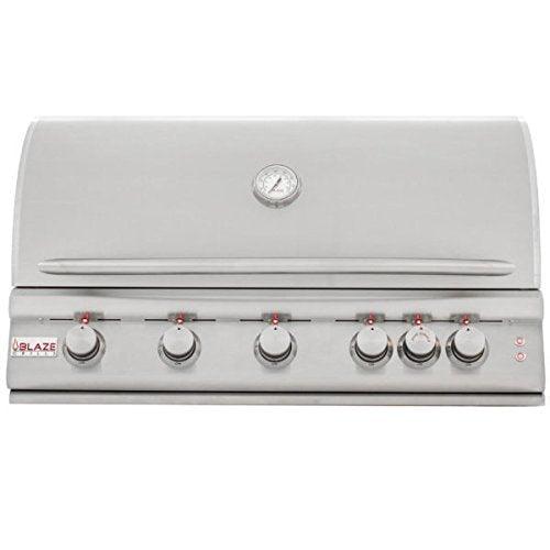 Blaze LTE 40-Inch 5-Burner Built-In Propane Grill With Rear Infrared Burner & Grill Lights - BLZ-5LTE-LP - CookCave