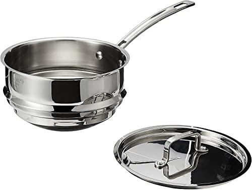 Cuisinart MCP111-20N MultiClad Pro Stainless Skillet, 20-cm, Universal Double Boiler w/Cover - CookCave