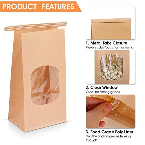 3.5x2.4x6.7| Treat Bags for Desserts, Cookie Packaging Bags, Cookie Bags for Packaging, Bakery Bags with Window, Dessert Bags, Bakery Packaging| 50 pc - CookCave