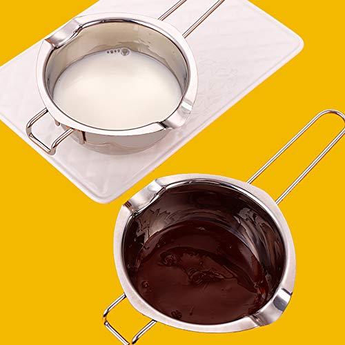 Chocolate Melting Pot - 600ML Double Boiler with Heat Resistant Handle, Stainless Steel Double Boiler Pot Set, Double Boilers for Stove Top can Melt Chocolate, Butter, Candy and Candle - CookCave