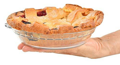 Home-X Pie Bakeware Set of 2, Glass Baking Accessories, 7” Dessert Pie Plates - CookCave