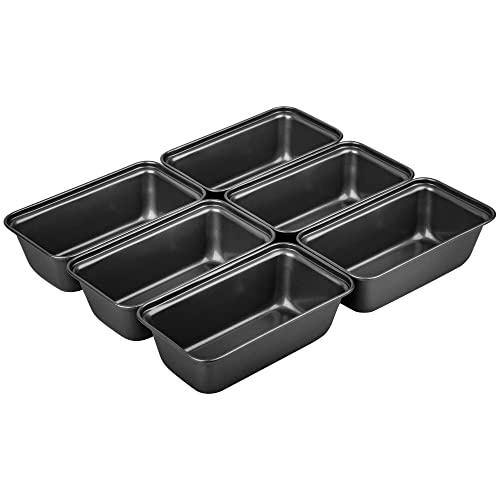 Tiawudi 6 Pack Mini Loaf Pans, Non-Stick Baking Bread Pan, Carbon Steel Bakeware - CookCave