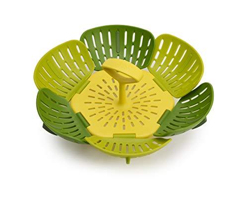 Joseph Joseph Bloom Folding Steamer Basket for Vegetables, compact storage - Green - CookCave