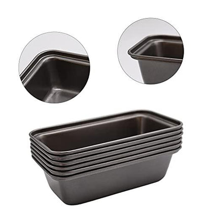 Zddaoole 6 PCS Nonstick Carbon Steel Baking Bread Pan,Mini Loaf Pans,Small Banana Bread Tins,6.2" x 3.2" - CookCave