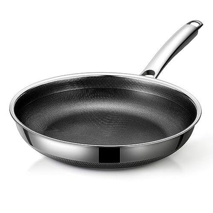 LIGTSPCE Hybrid 10 inch Frying Pans Nonstick,PFOA&PTFE Free Cookware,non stick Stainless Steel Skillets,Dishwasher and Oven Safe, Works on Induction,Ceramic and Gas Cooktops - CookCave