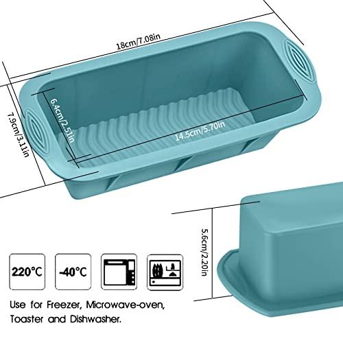 Silicone Loaf Pans Set of 2, Silicone Bread Baking Molds Pans, Rectangle Silicone Cake Baking Pan Mold Non-stick Flexible for Baking, Toast Pan, Brownie Loaf Pan, Cake Mol-9.8 x 5.2 x 2.75 inch - CookCave