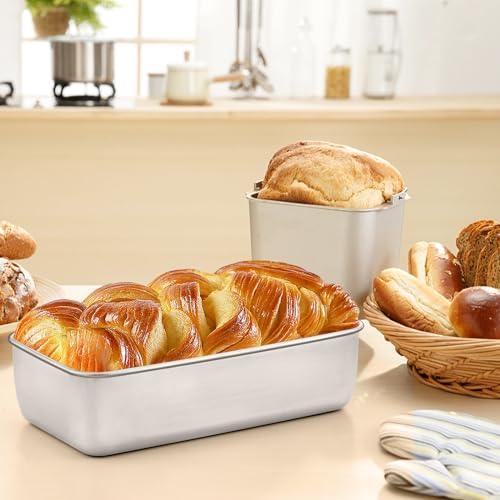 Onader 9 x 5 Loaf Pans Stainless Steel Deep Meatloaf Pan for Baking Bread Set of 3 - CookCave