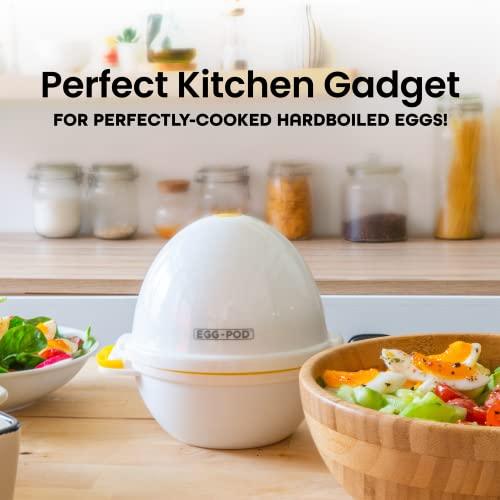 Eggpod by Emson Egg Cooker Wireless Microwave Hardboiled Egg Maker, Cooker, Egg Boiler & Steamer, 4 Perfectly-Cooked Hard boiled Eggs in Under 9 minutes As Seen On TV - CookCave