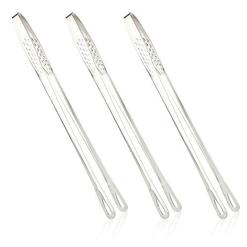 COMNICO Barbecue Tongs Set Food-grade Stainless Steel Cooking Utensils Strawberry Grill Tweezers Large，Korean Japanese BBQ-11 Inches 3 Pack for Salad, Fish, Steak, Grill, Buffet, Meat - CookCave