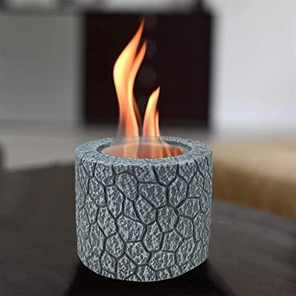 Yumpanda Tabletop Fireplace Mini Portable Indoor Outdoor Fire Pit Bowl Grey - CookCave