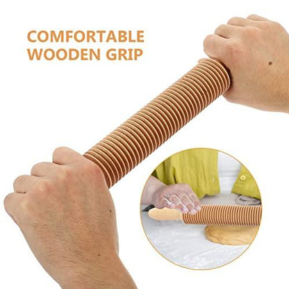 HEMOTON Pasta Rolling Pin Pasta Making Tool Multitools Multipurpose Tool Clay Rolling Pin Dough Cutter Roller Gnocchi Board Lefse Griddle Baking Rolling Pin Wood Pastry Slicer - CookCave