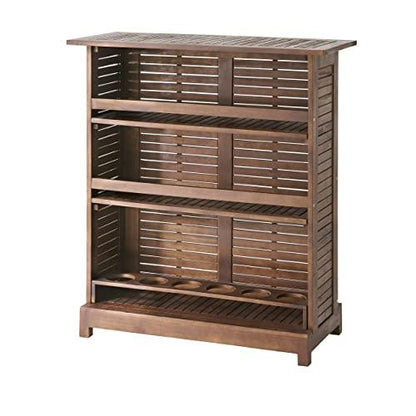 Christopher Knight Home Riviera Acacia Non-FSC KD Wood Bar, Rich Mahagony, Dimensions: 39.40”L x 16.50”W x 43.30”H - CookCave