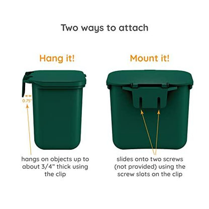 Recycling Rules Hanging Wastebasket for Dog Poop in Green for Smaller Dogs (< 25 lbs.) - CookCave