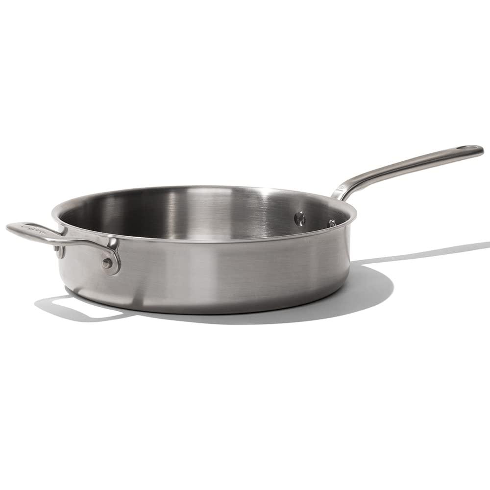 Made In Cookware - 3.5 Quart Stainless Steel Saute Pan - 5 Ply Stainless Clad - Professional Cookware - Induction Compatible Italy - CookCave