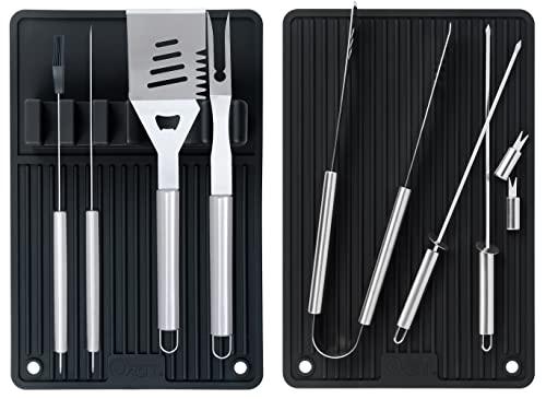 Ozeri BBQ and Grill Utensil Holder Mat Set,Black - CookCave