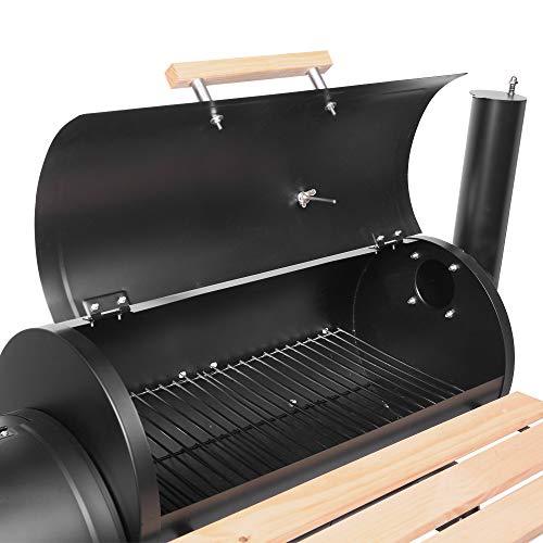 Outvita BBQ Charcoal Grill, Outdoor Patio Barbecue Cooker with Offset Smoker, Wheels and Tray for Balcony Picnics, Party and Camping - CookCave