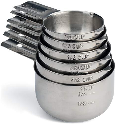 Hudson Essentials Stainless Steel Measuring Cups Set (6 Piece Set) - CookCave