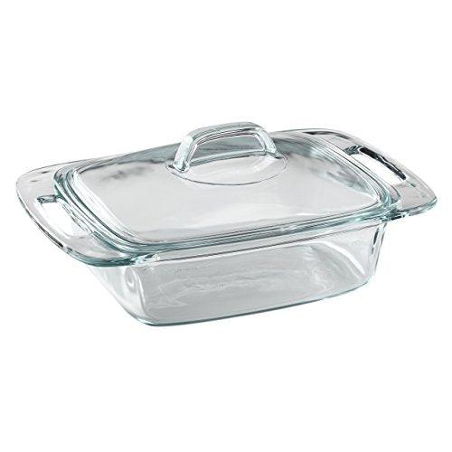 Pyrex Easy Grab 2-Qt Glass Casserole Dish with Lid, Tempered Glass Baking Dish with Large Handles, Dishwashwer, Microwave, Freezer and Pre-Heated Oven Safe - CookCave