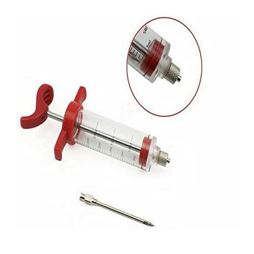 Magik 1-2 Pack Plastic Food Marinade Injector Syringe Screw-on Meat Needle BBQ (Red, 2 Pack) - CookCave