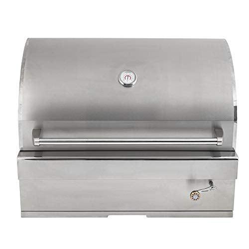 Barbeques Galore 32-inch Turbo Charcoal Built-In Stainless Steel BBQ Grill with Charcoal Tray - 32CHARCOALG - CookCave