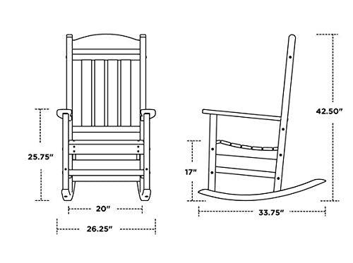 POLYWOOD R100BL Presidential Rocking Chair, Black - CookCave