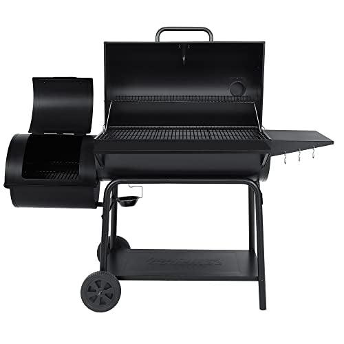 Royal Gourmet CC2036F Charcoal Grill with Offset Smoker Burch BBQ Barrel Grill and Smoker Combo, 1200 Square Inches for Large Event Gathering Patio and Backyard Cooking, Black - CookCave