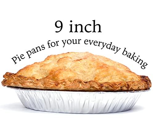 Spare Essentials 25 Pack 9'' Pie Pans/Disposable Plates/Aluminum Foil Quinche Pan/Tart Tins/Pie Tins/Aluminum Pie Pans - CookCave