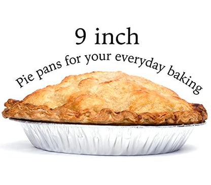 Spare Essentials 25 Pack 9'' Pie Pans/Disposable Plates/Aluminum Foil Quinche Pan/Tart Tins/Pie Tins/Aluminum Pie Pans - CookCave