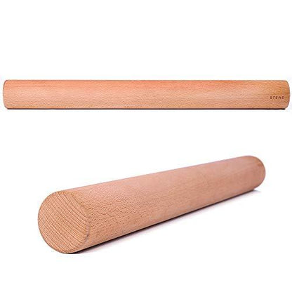 Etens Rolling Pin 18 Inch, Professional Dowel Wood Rolling Pins for Baking Pasta Pizza Pie and Cookie, Wooden Dough Roller Pin ¨C Baking Supplies Tools (Straight Style, Large 1.75 Inch Diameter) - CookCave