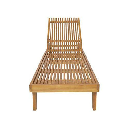 Christopher Knight Home Addisyn Outdoor Wooden Chaise Lounge, Teak Finish - CookCave