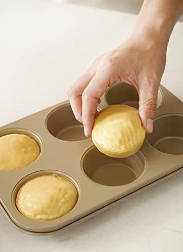 HYTK Nonstick Baking Pans Set for Starter,10x15Inch Cookie Sheet Tray 6 Cup Muffin Tin 9Inch Round and Square Springform Cake Pan 1Lb Loaf Bread Pan Carbon Steel Bakeware Gift 5pcs Non-Toxic BPA Free - CookCave