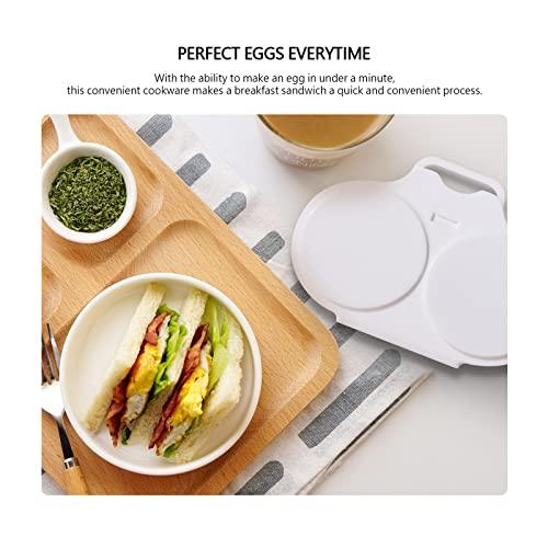 Microwave Egg Maker with 2 Cavity, Kitchen Essentials Food Grade cooking Ware, Microwaveable and Easy to Cook in 45 Seconds - CookCave