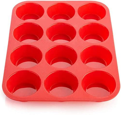 SAMZAREULO Silicone Muffin Pan - 12 Cups Regular Cupcake Pan - CookCave