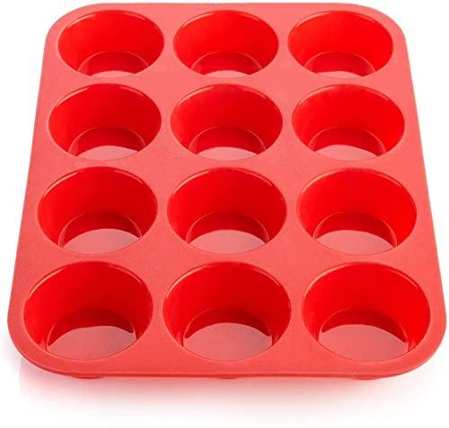 SAMZAREULO Silicone Muffin Pan - 12 Cups Regular Cupcake Pan - CookCave