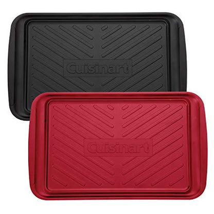 Cuisinart CPK-200 Grilling Prep and Serve Trays, Black and Red Large 17 x 10. 5 - CookCave