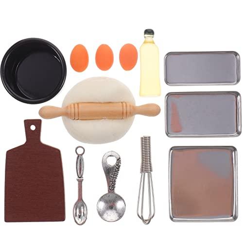 LUOZZY Miniature Baking Tools for Kids Pretend Play Dollhouse Baking Tool Set Mini Kitchen Decoration - CookCave