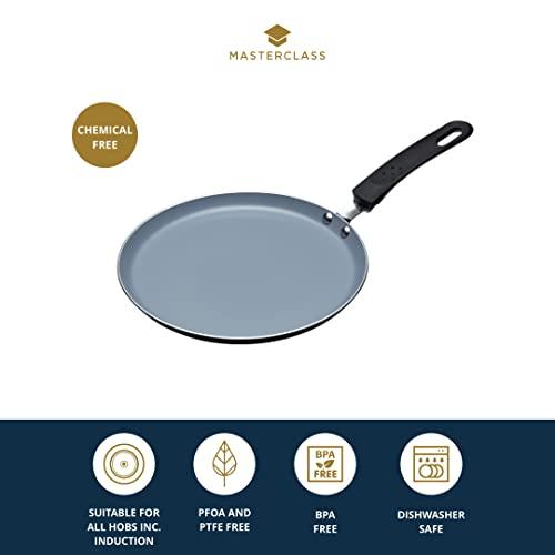 MasterClass Master Class Ceramic Non-Stick Induction Ready 24cm Eco Crêpe Pan, Silver - CookCave