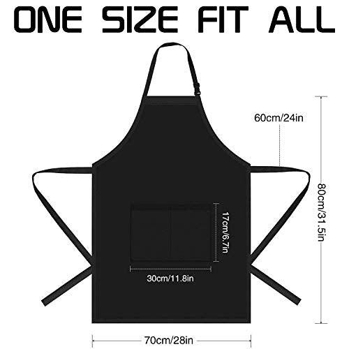 Rosoz Funny Aprons for Men - The Grill Master, The Man The Myth The Legend - Cooking Grilling BBQ Chef Apron for a Husband, Dad Gifts, Waterproof Oil Proof Black Apron with 2 Pockets - CookCave